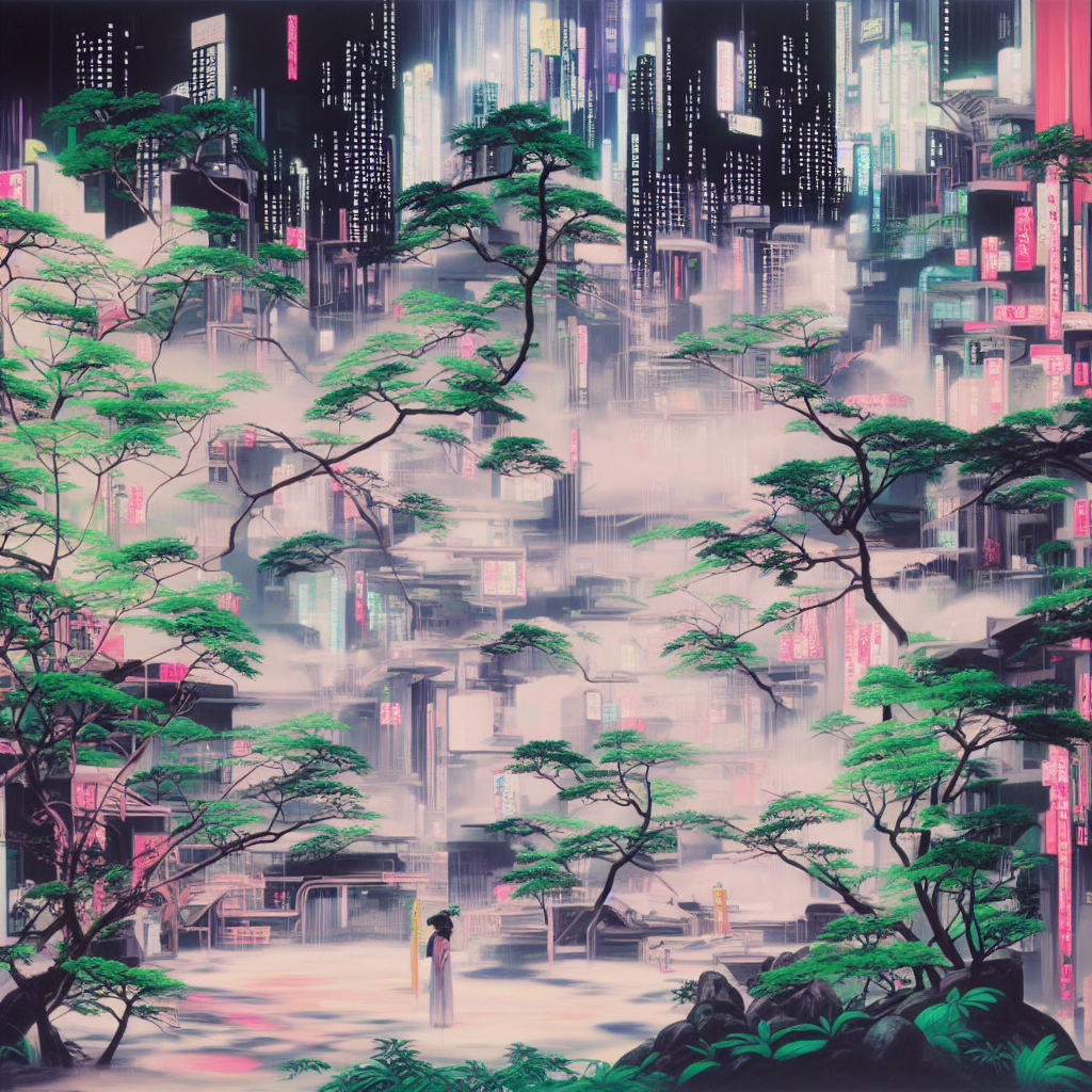 Cyberpunk Zen Garden